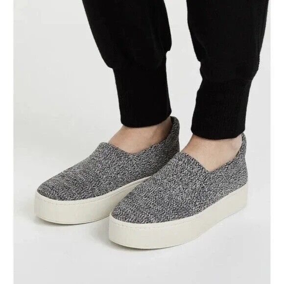 Vince Shoes Vince Walsh Platform Sneaker Sz 75 Grey Marl Knit Slip